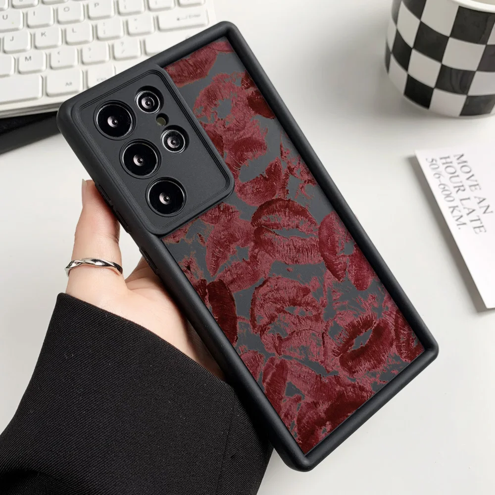 Funda de teléfono de silicona para Samsung Galaxy A55 5G A54 A15 A16 A06 A05 A05s A35 A34 A52 A53 A25 A24 A32 A33 A12 Funda de labios sexuales - imagen 3