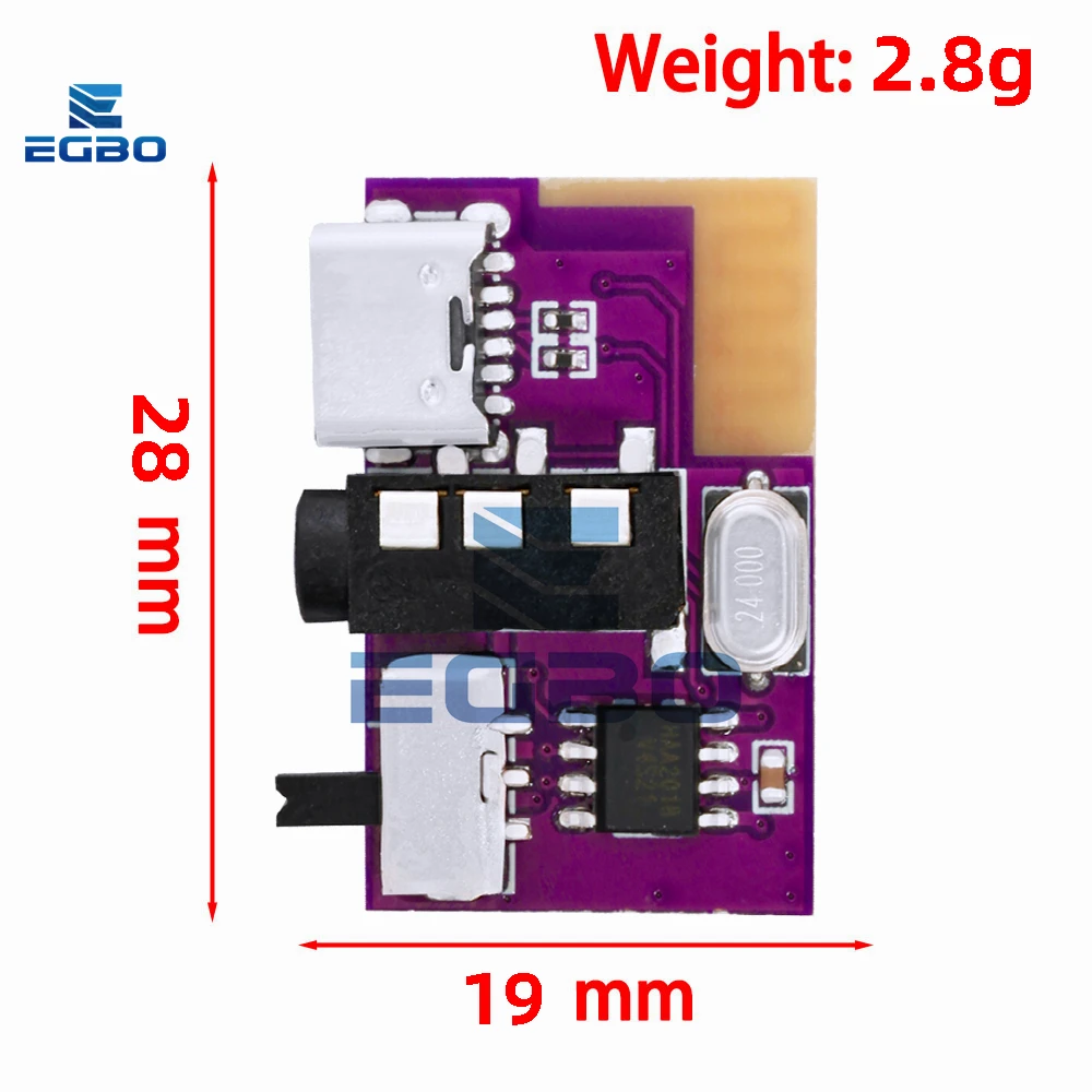 1 ~ 2 uds TWS DC3.5V-5V 5W Bluetooth compatible 5,4 Mono amplificador decodificador reproductor MP3 3,5mm módulo auxiliar receptor DIY altavoz hecho a mano - imagen 2