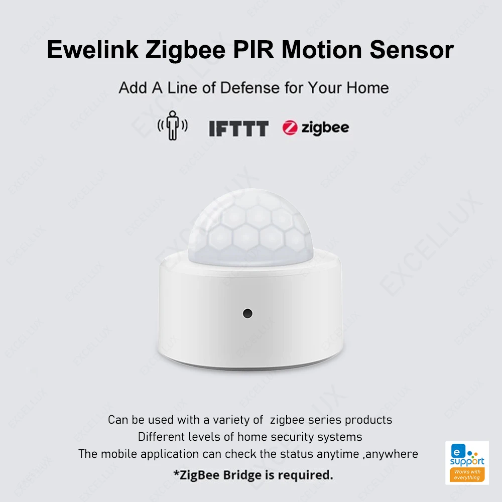 Sensor de movimiento PIR humano Zigbee, movimiento corporal EWelink, Sensor PIR inteligente, Detector infrarrojo, alarma de seguridad para el hogar, soporte ZBBridge Z2M - imagen 3