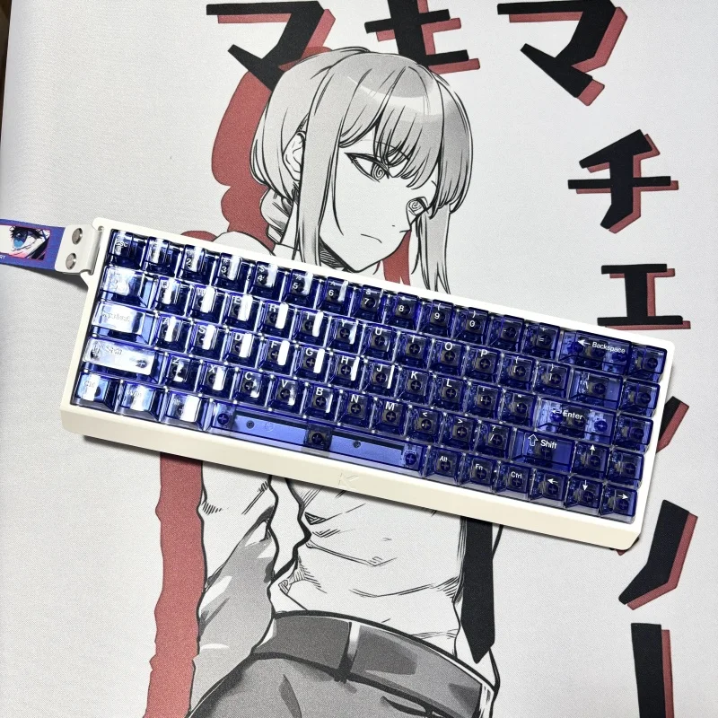 Teclas transparentes con degradado para Pc en varios colores, 132 teclas, Material Uv Pbt, teclas de teclado mecánico personalizadas, regalos - imagen 4