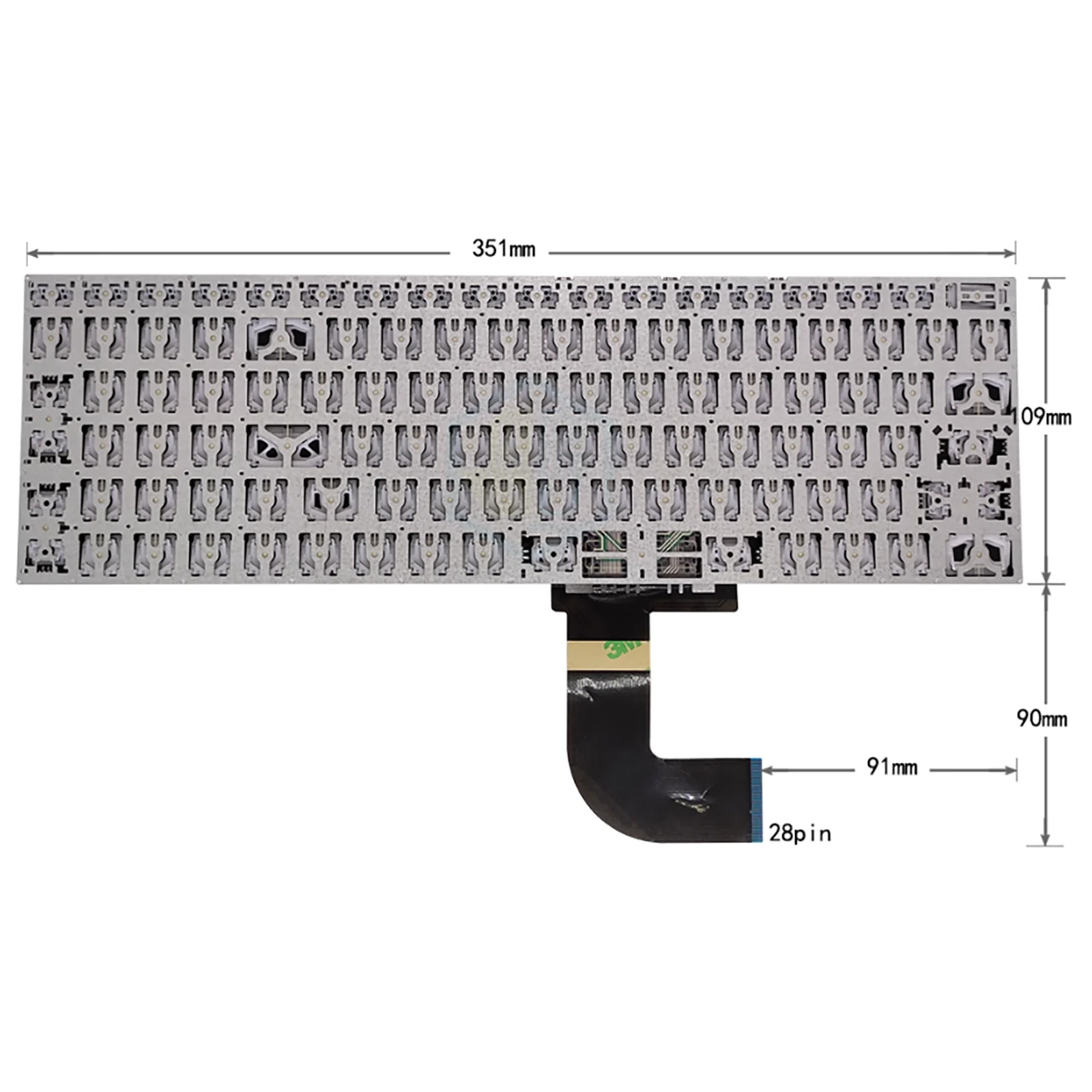 Diseño estadounidense para teclado de ordenador portátil PN MX350A1-00-US XK-HS431 F0006-051 MB3501051 - imagen 3