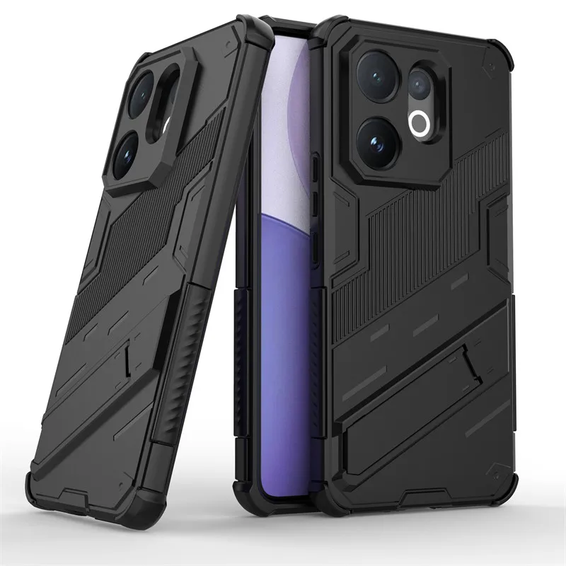 Para ViVo V60 Funda ViVo V60 T4 Pro Funda estilo Punk soporte protector de parachoques duradero Fundas protectoras traseras para teléfono en ViVo T4 Pro Funda - imagen 4
