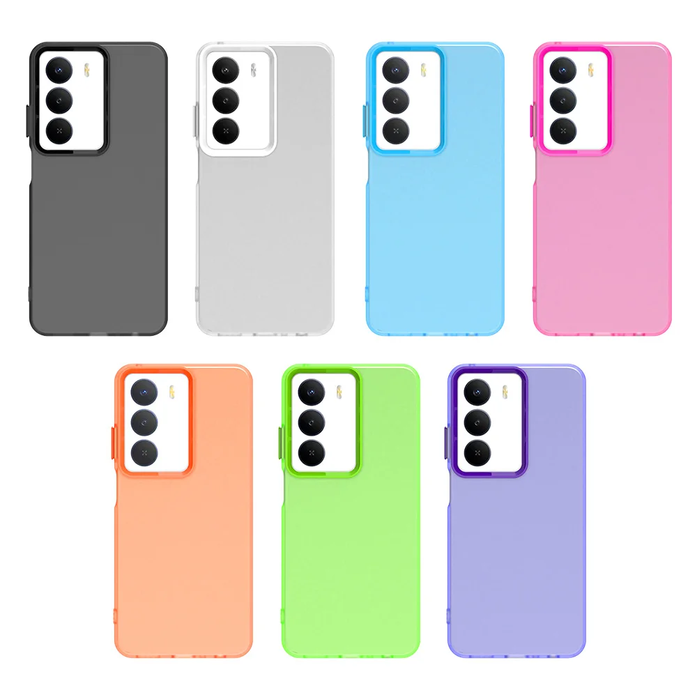 Funda esmerilada para Realme 14X, funda Realme 14X, Fundas Coque mate translúcido, PC, borde de TPU, parachoques trasero para teléfono Realme 14X - imagen 2