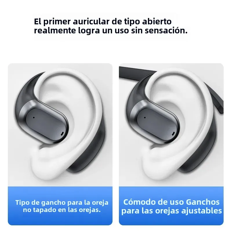 Auriculares inalámbricos con Bluetooth OWS, cascos abiertos con conducción de aire, gancho para la oreja, manos libres, cancelación de ruido, audífonos deportivos - imagen 4