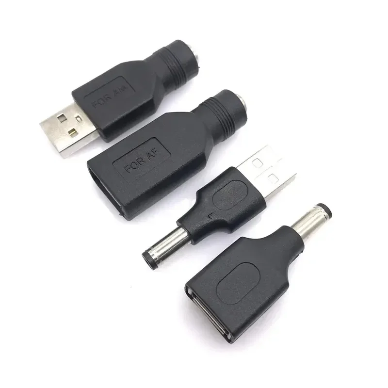Convertidor de corriente CC 5,5x2,1 MM, USB macho hembra a CC macho hembra, adaptador de carga de enchufe de 5V, cabezales convertidores de adaptador de corriente redondo - imagen 2