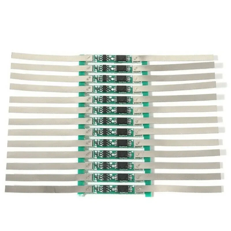 10 Uds 1S 3,7 V 3A/5-6A Li-ion BMS PCM Placa de protección de batería PCM con correa para batería de iones de litio 18650 - imagen 2