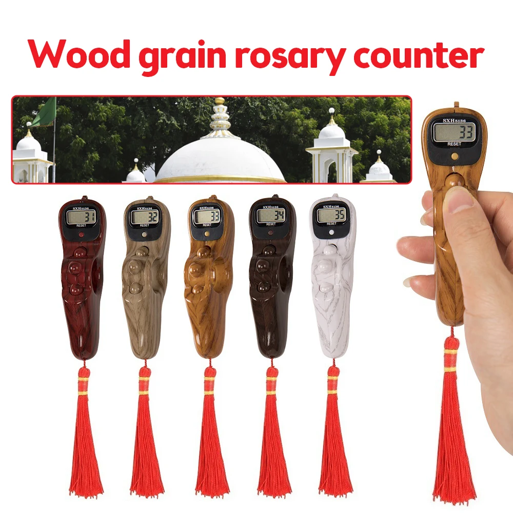 Contador de mano portátil, contador de cuentas digitales Lcd, Rosario electrónico Digital, cuentas, juguete de conteo, borla para meditación, oración musulmana
