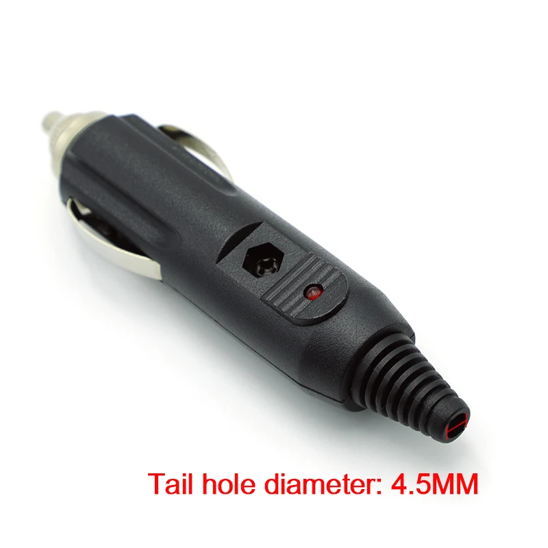 1 Uds. Cargador de encendedor de cigarrillos de coche enchufe adaptador de toma de corriente fusibles 5A con enchufe convertidor de indicador LED - imagen 4