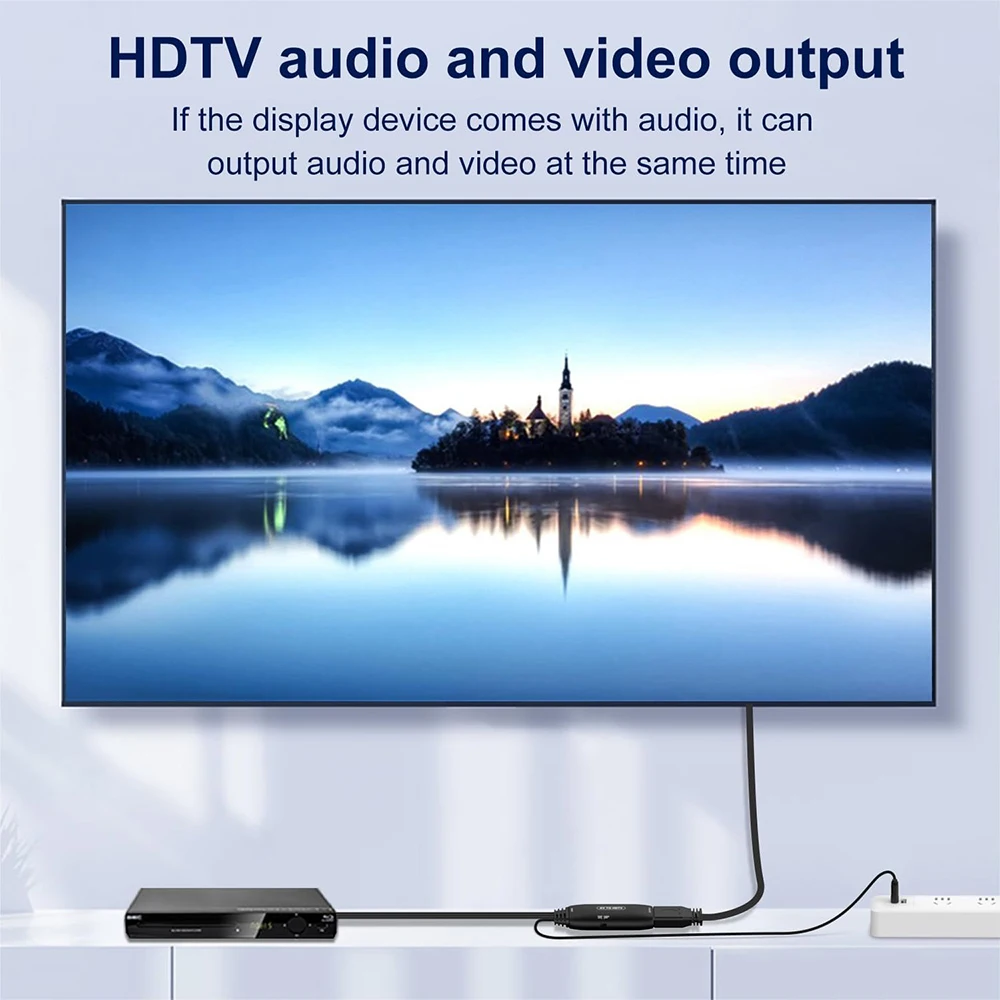 Cable adaptador AV RCA compuesto a HDMI, 1080P, HDMI, compatible con AV 3RCA, Cable convertidor de Audio y vídeo para DVD, HDTV, STB - imagen 5