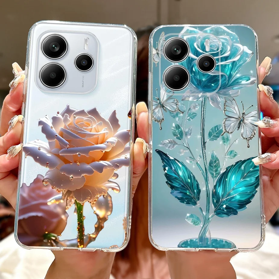 Para Xiaomi Redmi Note 14 4G 5G funda nueva moda pintada funda de teléfono de silicona transparente para Redmi Note 14 5G Note14 4G bolsas suaves - imagen 3