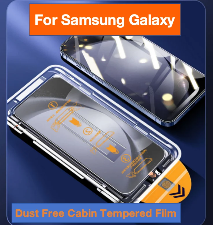 2 uds para Samsung Galaxy S24 Ultra S21 S22 S23 Plus z-fold 5 4 3 A55 A32 A54 A33 A35 5G Protector de pantalla de vidrio templado con Kit - imagen 2