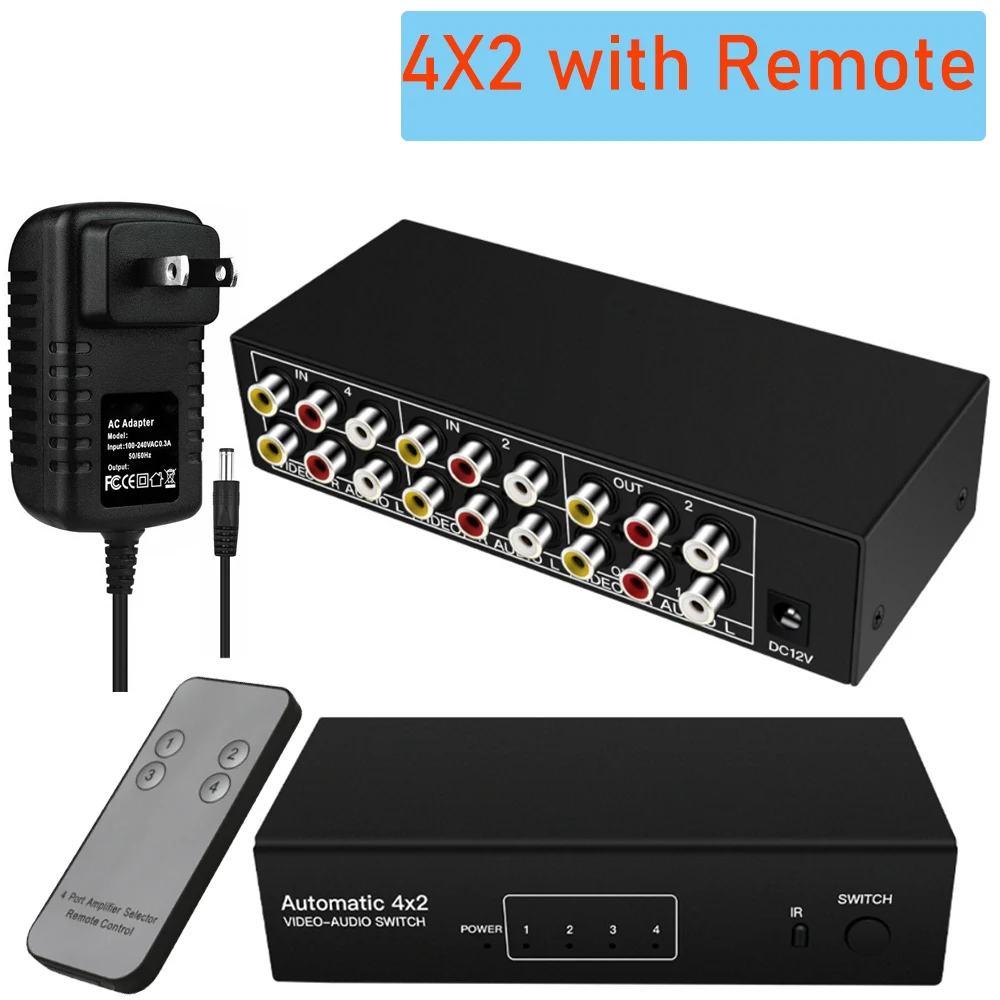 Selector Conmutador AV RCA 3 Entradas para Consolas - imagen 5
