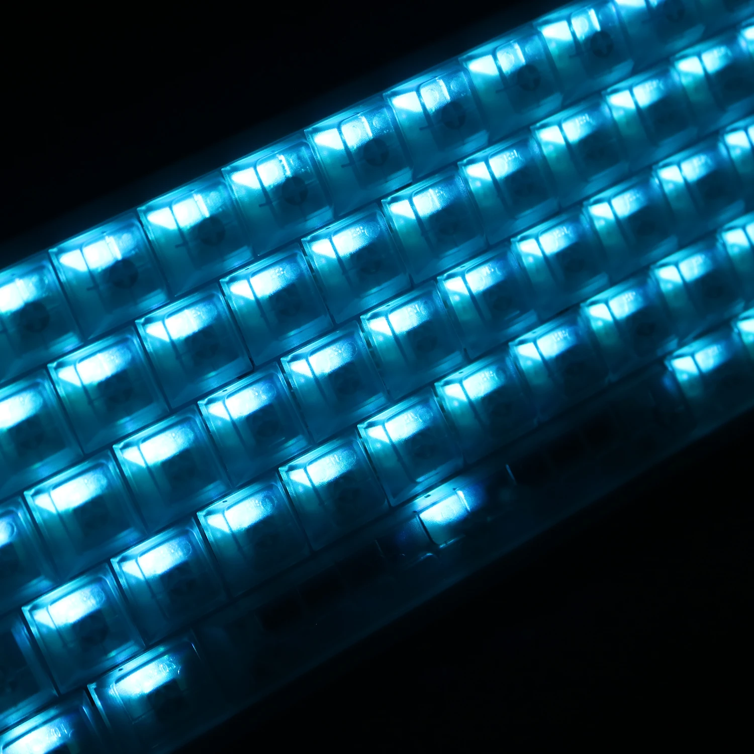 Juego de teclas transparentes en blanco, tapas de teclas escarchadas con perfil de cereza, personalizadas para teclado mecánico retroiluminado, ABS, GK64, 138 teclas - imagen 4