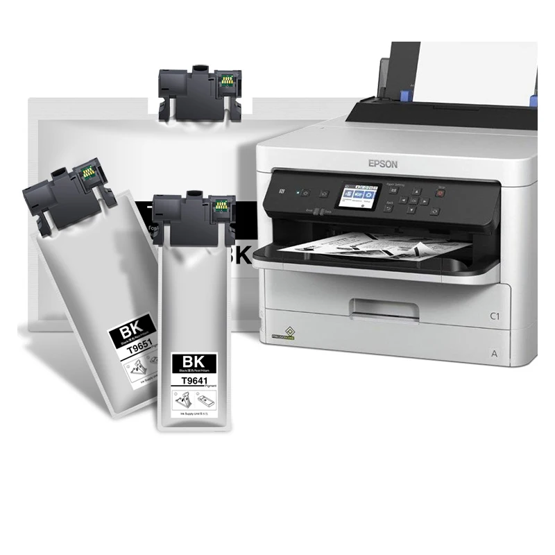 Bolsa de tinta T9641 T9651 T9661 Compatible con tinta de pigmento completo con Chip para Epson WF M5299 M5799DWF M5299DW M5298DW M5799 M5298 Priner - imagen 2