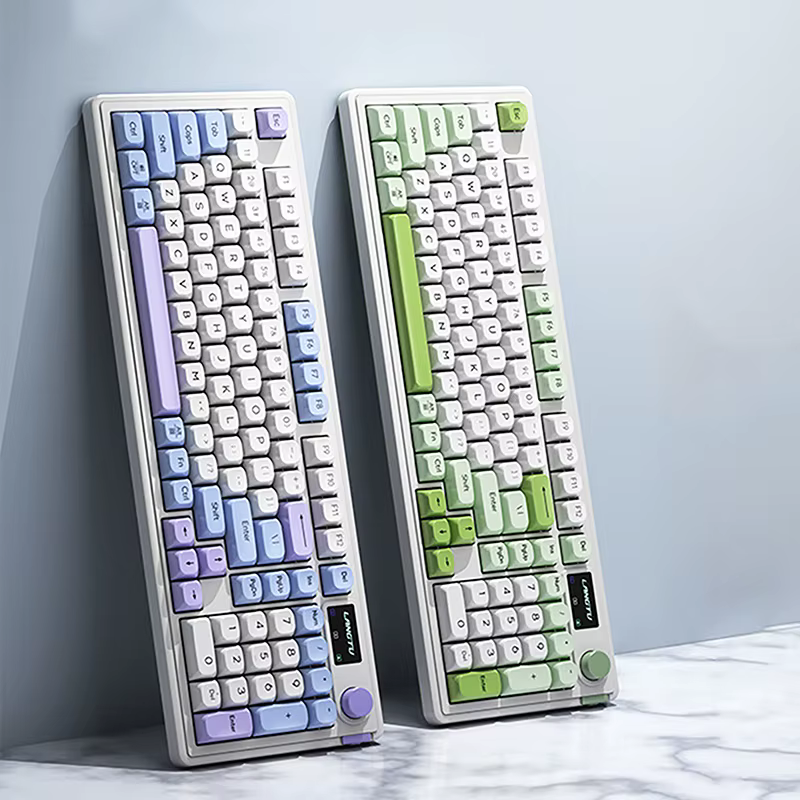 Teclado mecánico L98 con Bluetooth 5,0/2,4G, teclado inalámbrico/con cable para juegos, 99 teclas