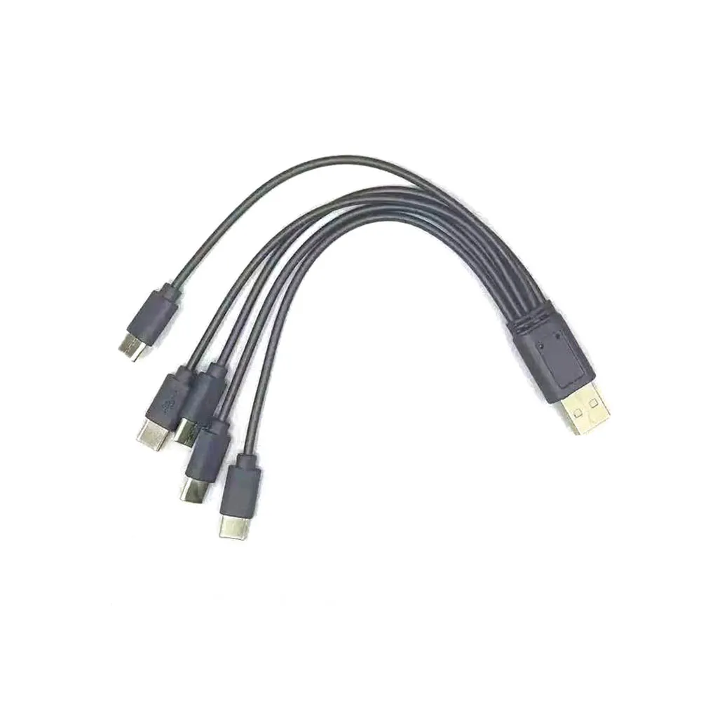 Cable USB C 5 en 1 0,2 M 2A puerto de carga USB a tipo C para Cable de carga de teléfono móvil tipo C Universal multifunción - imagen 2