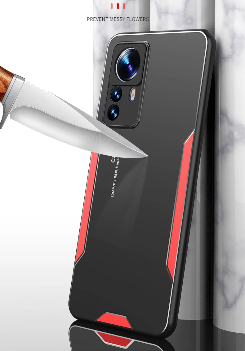 Funda de TPU suave de lujo para Xiaomi Mi 12T, 11T, 12, 11 Pro, borde de aleación de aluminio, cubierta trasera protectora para Xiaomi Mi 12X, 11 Lite Ultra - imagen 3