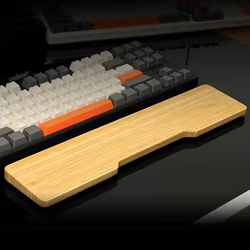 ECHOME-reposamanos para teclado de bambú hecho a mano, reposamuñecas personalizado, teclado ergonómico para teclados mecánicos de 61/68/87/98/104 teclas
