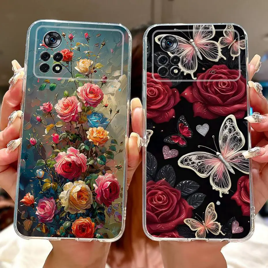 Funda de teléfono con pintura bonita para Xiaomi Poco X4 Pro 5G, funda trasera de silicona suave para POCO X4Pro 5G, parachoques - imagen 4
