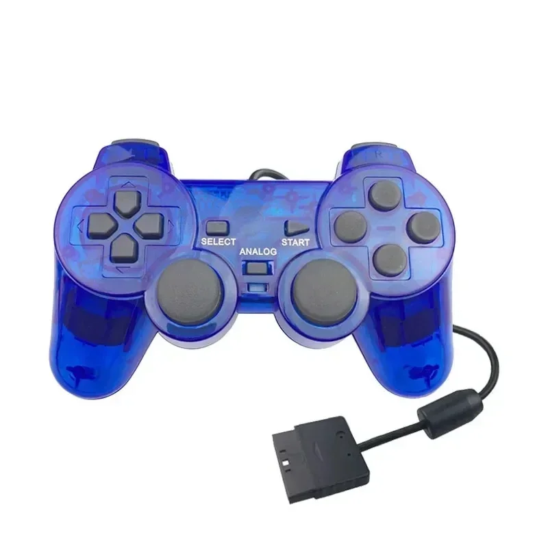 Mando con cable de Color transparente para consola PS2, mando de juegos remoto, Joystick para mando de PS2 - imagen 5