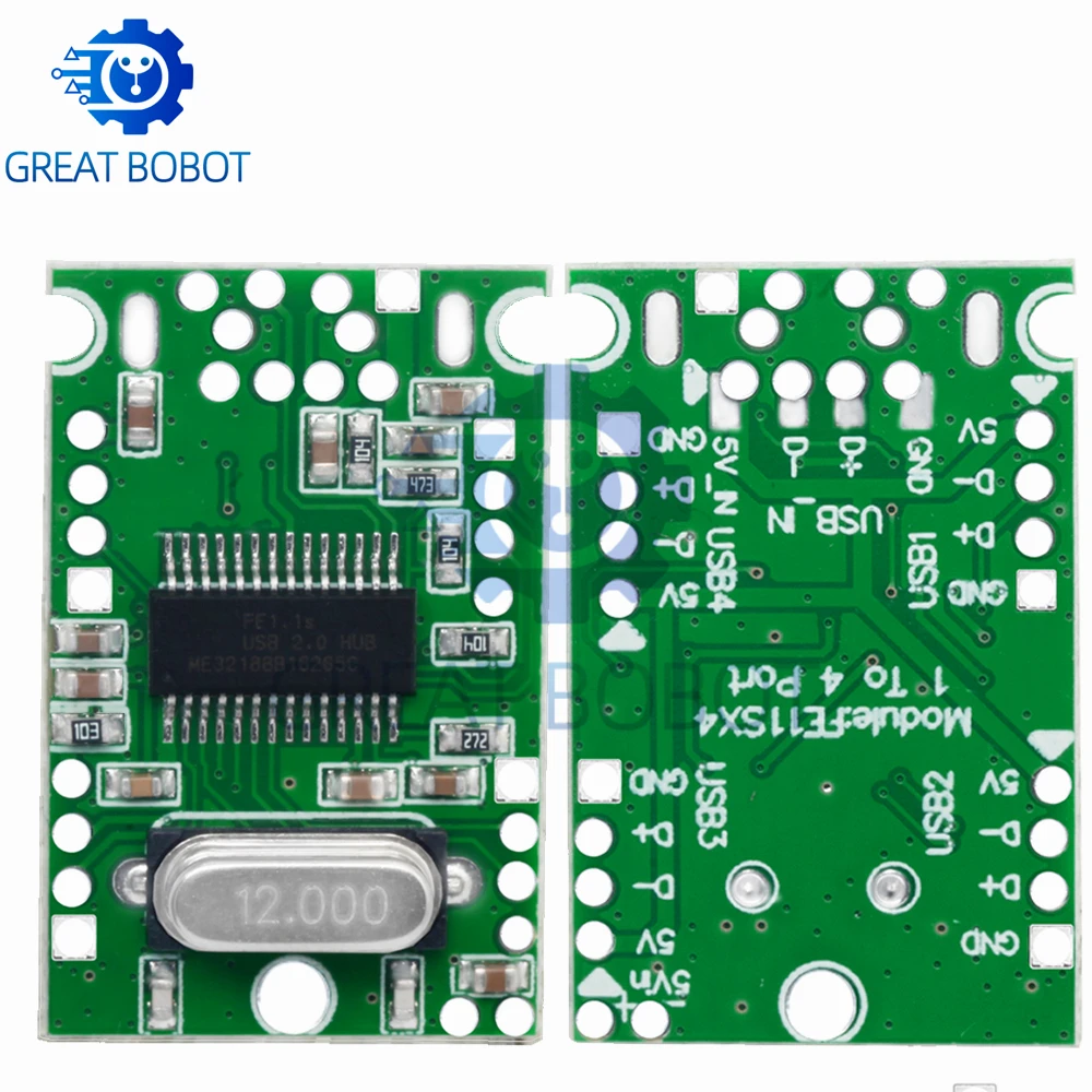 Módulo de concentrador de expansión USB 2,0 de grado Industrial, 1 ~ 5 uds.: placa de desarrollo de adaptador de interfaz de 1 a 4 puertos con soporte para controlador - imagen 4