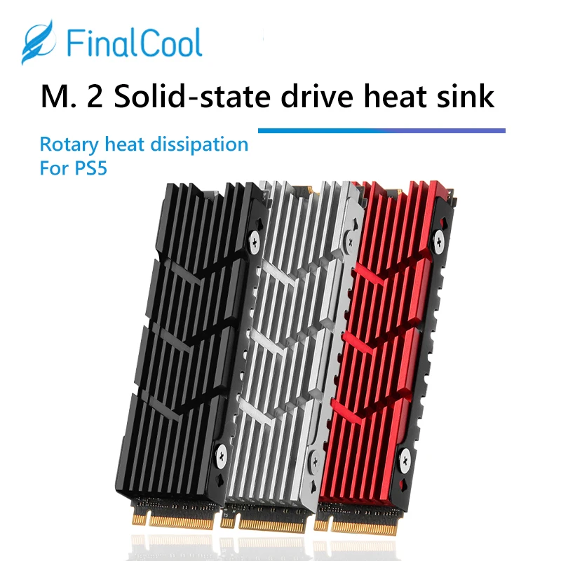 FinalCool-disipador de calor M.2 NVMe SSD, disco duro de estado sólido M2 2280, disipador térmico de aleación de aluminio, radiador enfriador con almohadilla térmica de silicona - imagen 2
