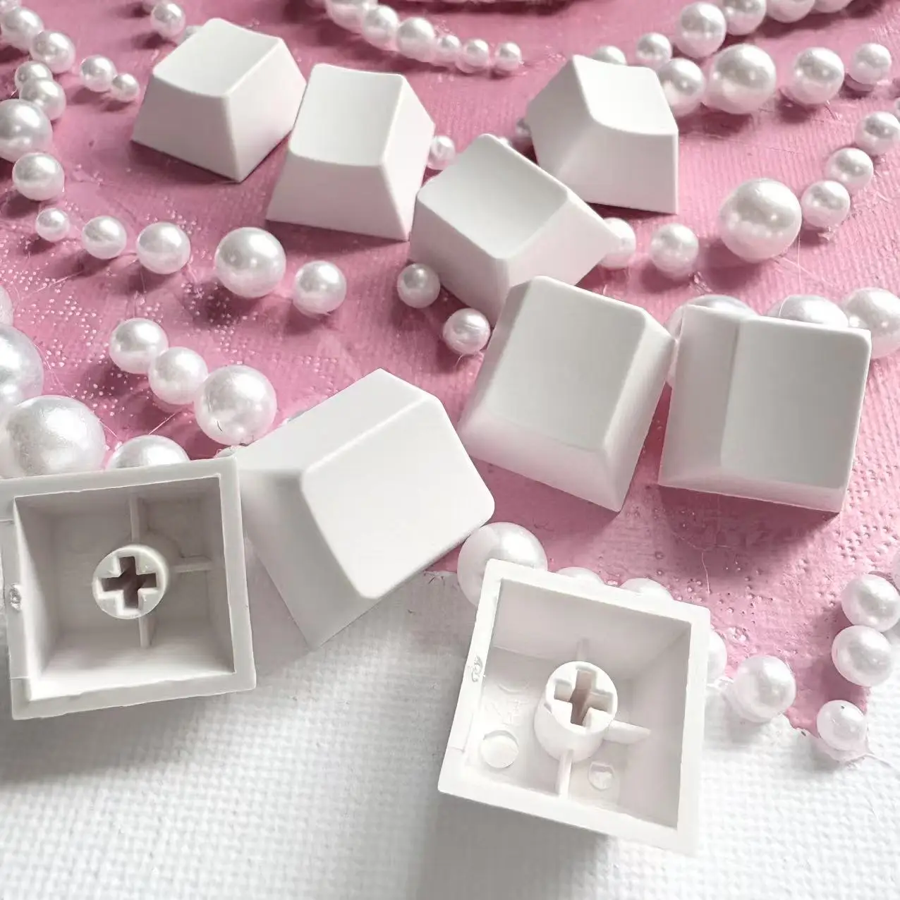 Juego de teclas en blanco blanco/negro, perfil PBT Chreey, teclas ISO ANSI para interruptores MX, Teclado mecánico 61/64/68/78/87/100/104/108 - imagen 2