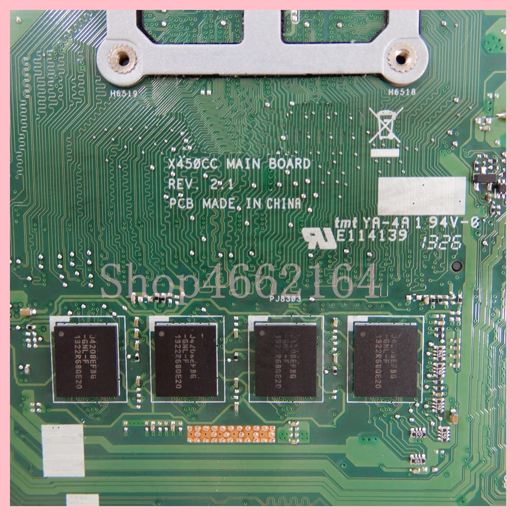 X450CC 1007/2117/i3/i5/i7 CPU 2GB/4GB RAM GT720M Laptop Motherboard For Asus X450VC X450CC X450C X450VP X450VB X450CA Mainboard
