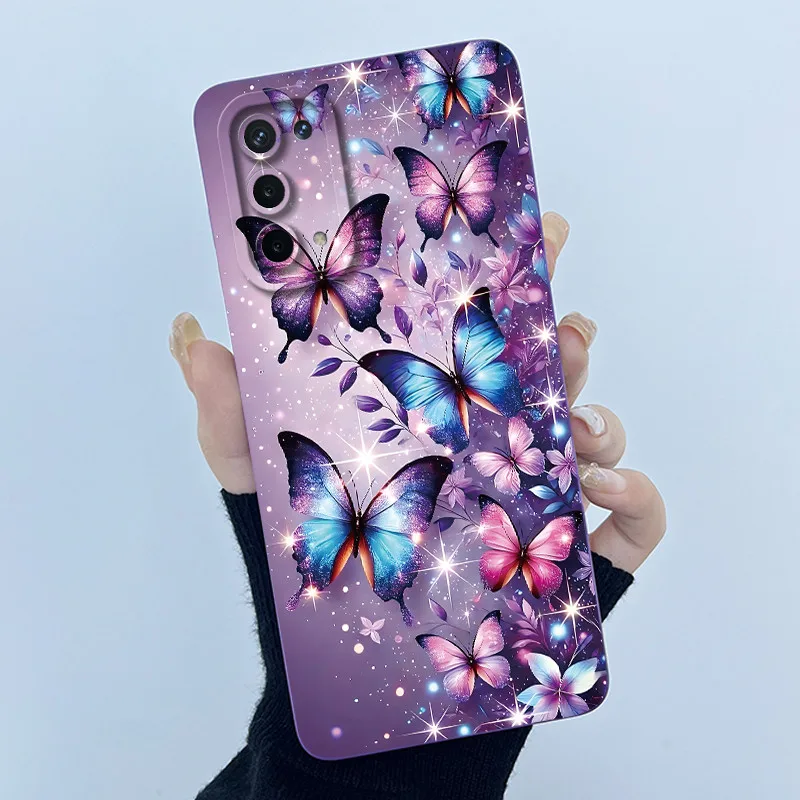 Para Oppo A74 5G CPH2197 funda de teléfono Oppo A93 5G funda moda simplicidad flores suave carcasa de silicona líquida para OppoA74 5G Fundas - imagen 5