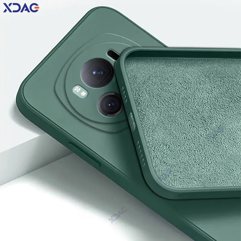 Fundas cuadradas de silicona líquida para teléfono Honor Magic 6 Pro Ultimate 5G Global, funda protectora trasera suave para cámara Magic6 6Pro - imagen 3