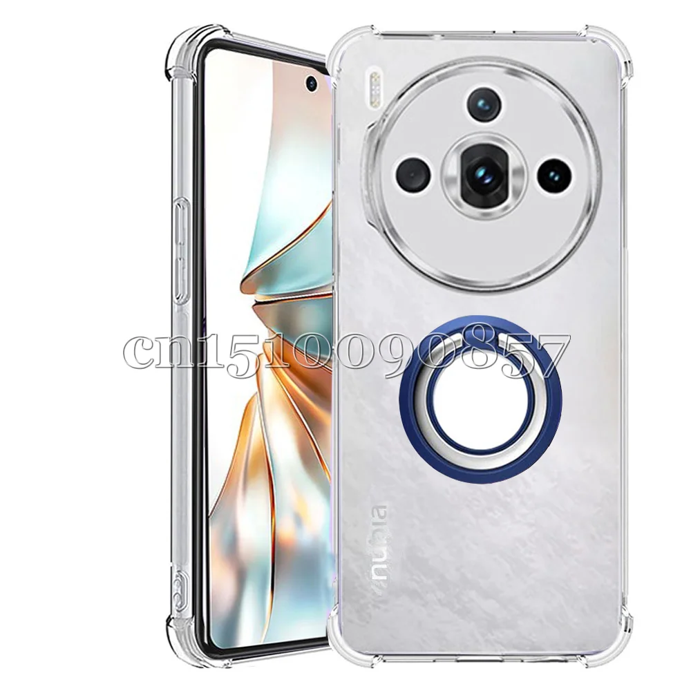Funda con soporte de anillo Nubia Z60S Pro 5G Coners reforzados Airbag a prueba de golpes funda suave de TPU para ZTE nubia Z60SPro NX725J - imagen 3