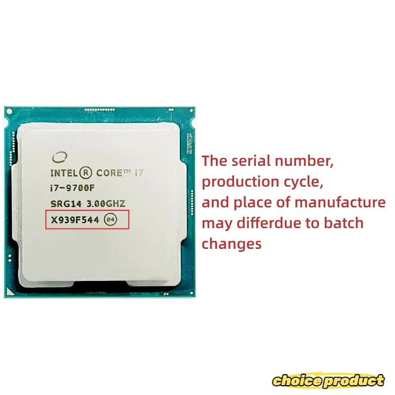 Intel Core i7 9700F CPU 3,0 GHz PC de escritorio LGA 1151 procesador de ocho núcleos y ocho hilos - imagen 2