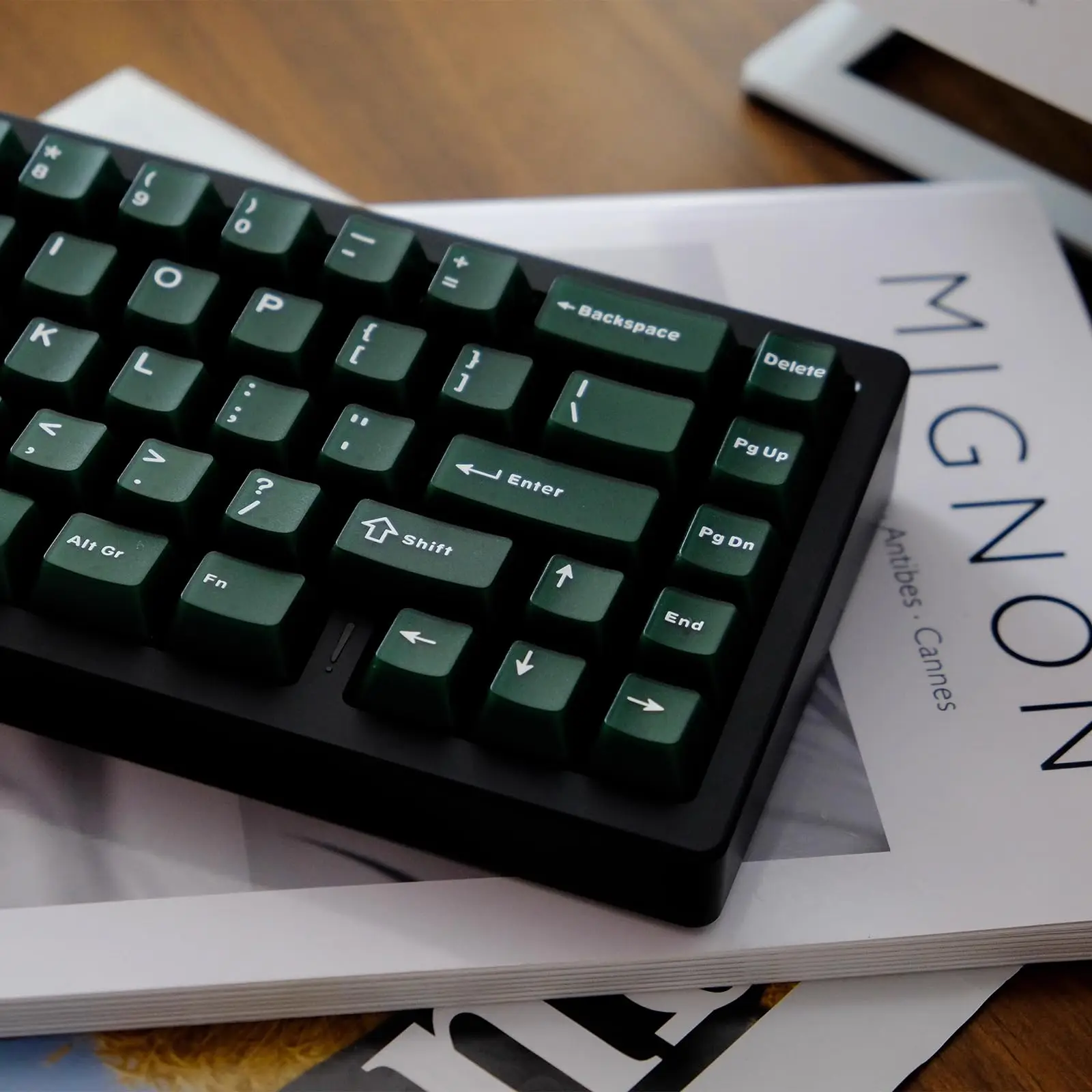 Teclas clásicas transparentes de color verde esmeralda, teclas de doble disparo, perfil de cereza, ABS, para Gateron MX, interruptores, teclado de jugador, 114 teclas - imagen 2