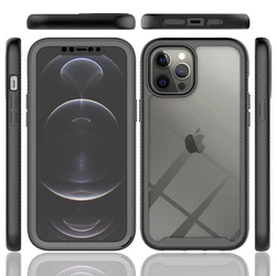 Funda Transparente 360° Antigolpes para iPhone Pro Max 15/14/13/12/11