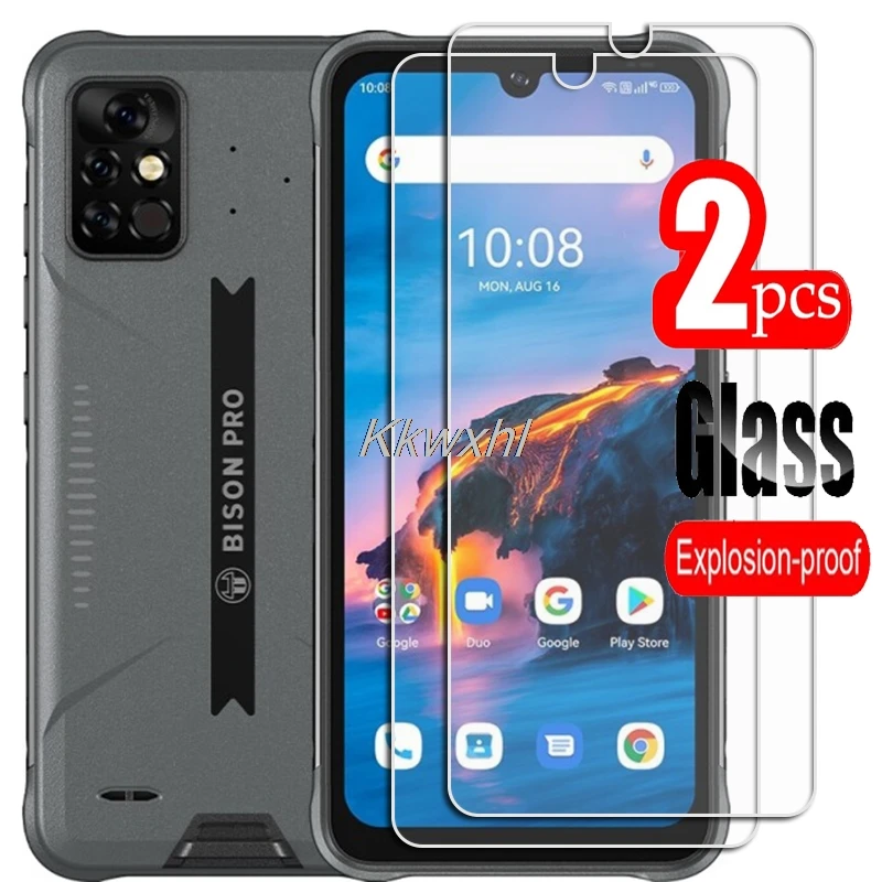 2 uds para UMIDIGI Bison Pro Protector de vidrio templado de alta HD en UMI BisonPro 2021 película protectora de pantalla de teléfono