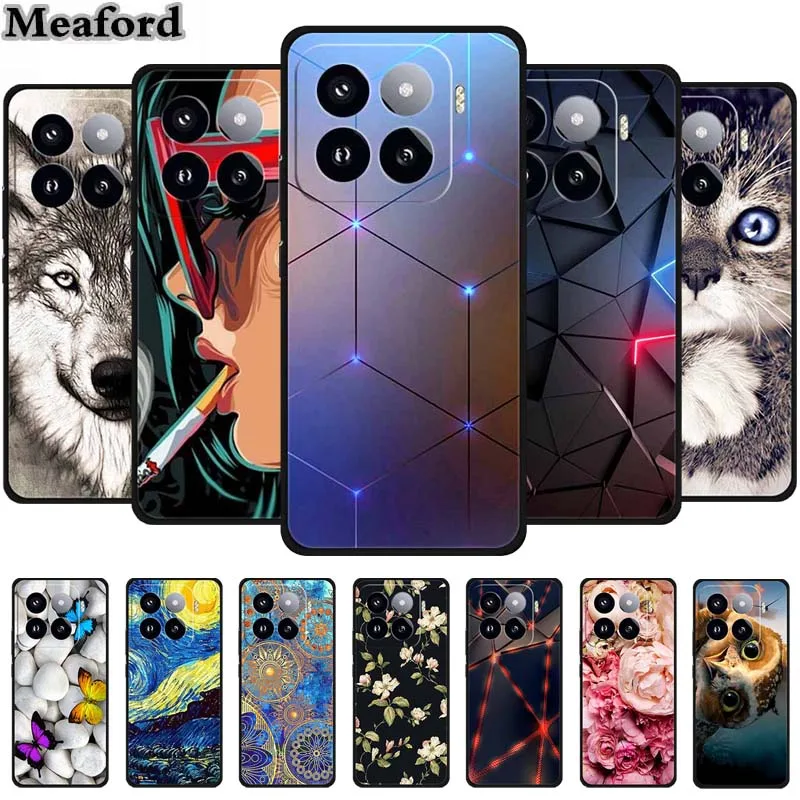 Para Xiaomi 15 Pro 5G funda animales silicona suave TPU fundas de teléfono contraportada para Xiaomi15 Pro Mi 15 a prueba de golpes Lobo Cool Man Capa
