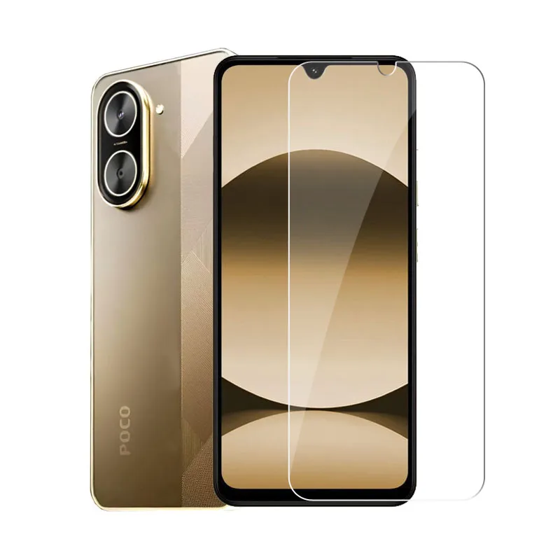 Vidrio 6 en 1 para Poco C71 pantalla de vidrio templado Poco C71 Protector de pantalla de cubierta completa 9H película de lente de teléfono para Poco C71 - imagen 3