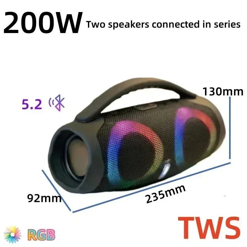 Altavoz Bluetooth inalámbrico HIFI portátil impermeable columna De sonido De alta potencia estéreo envolvente RGB Subwoofer Caixa De Som TWS/USB - imagen 3