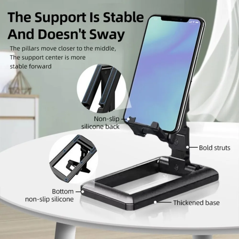 PzzPss soporte plegable para teléfono y tableta soporte de escritorio para teléfono móvil soporte de escritorio ajustable soporte para teléfono inteligente para iPad iPhone Samsung - imagen 4