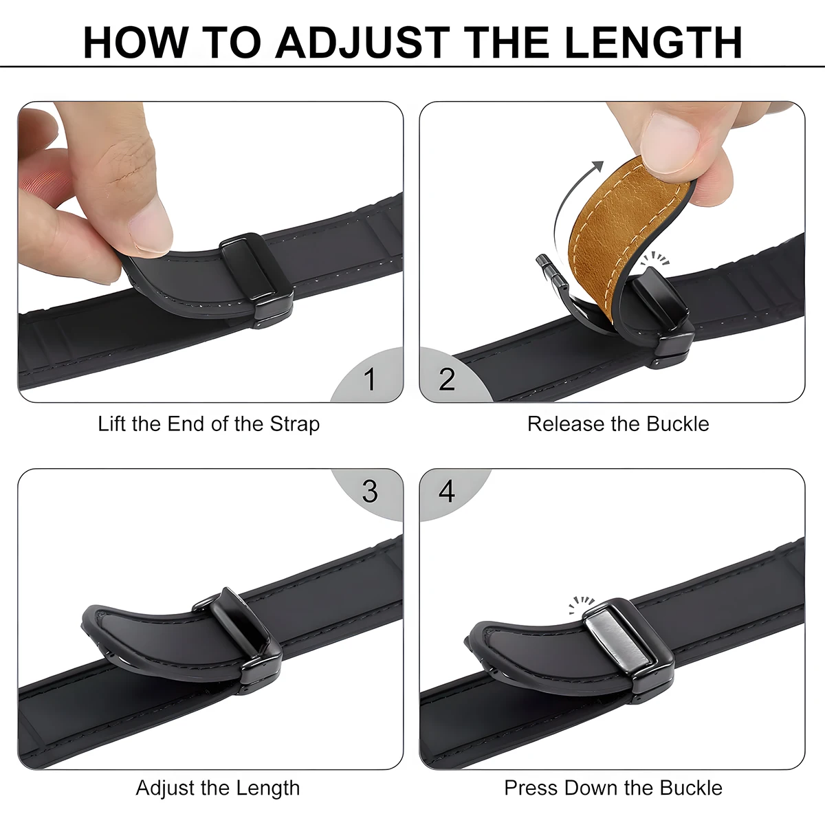 Correa de silicona de cuero de 20mm y 22mm para Huawei Watch GT5 GT 5 Pro 46mm correa de reloj inteligente Huawei GT 4 3 2 GT3 Pro 46mm pulsera de reloj - imagen 5