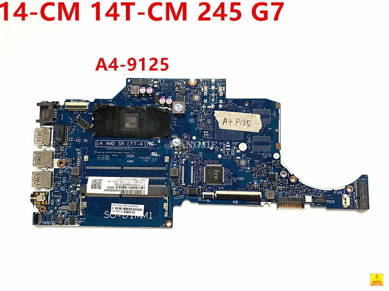 Para HP 14-CM 14T-CM 245 G7 placa base de computadora portátil L23390-601 L23390-501 L23390-001 L23391-601 A4-9125 CPU 6050A 2983401   100% funcionando