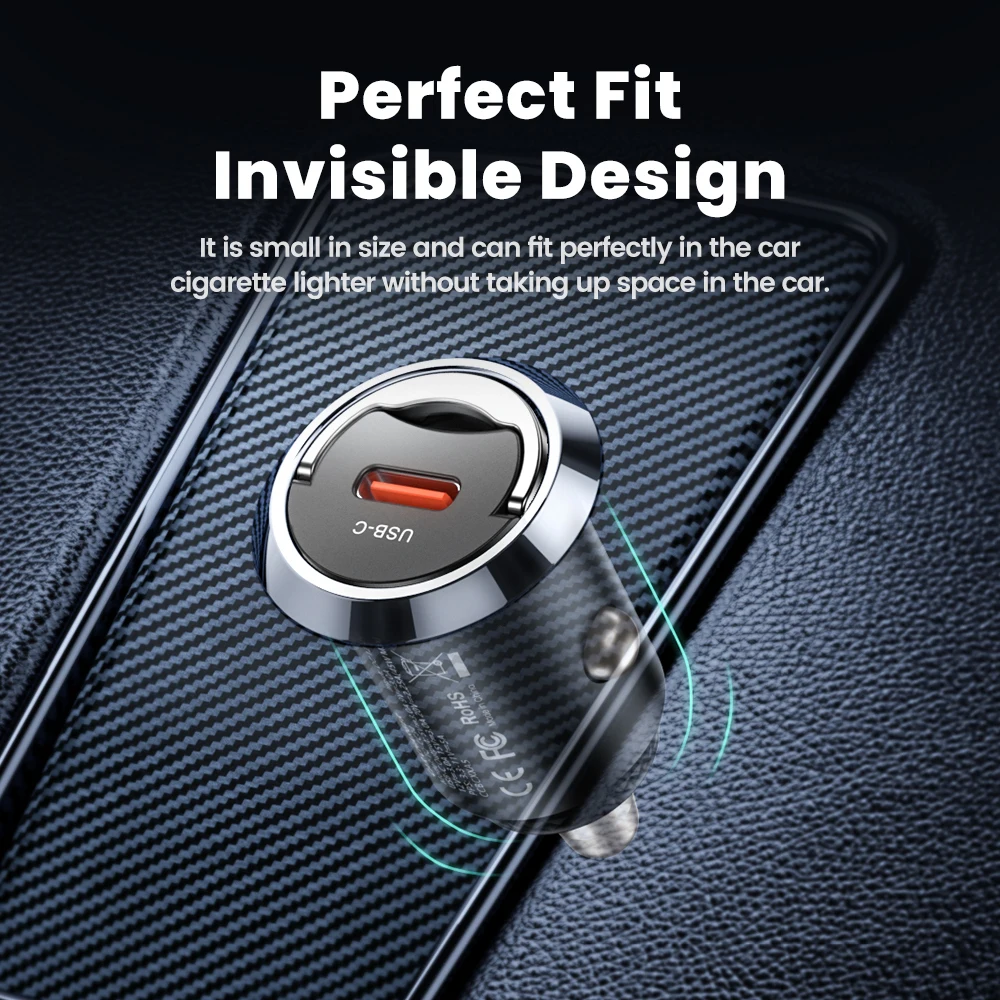 Toocki-cargador USB para coche, dispositivo de carga rápida de 45W, QC 4,0, PPS, PD3.0, tipo C, para iPhone 15, 14, 13, Xiaomi 13, 12, Samsung S23 - imagen 3
