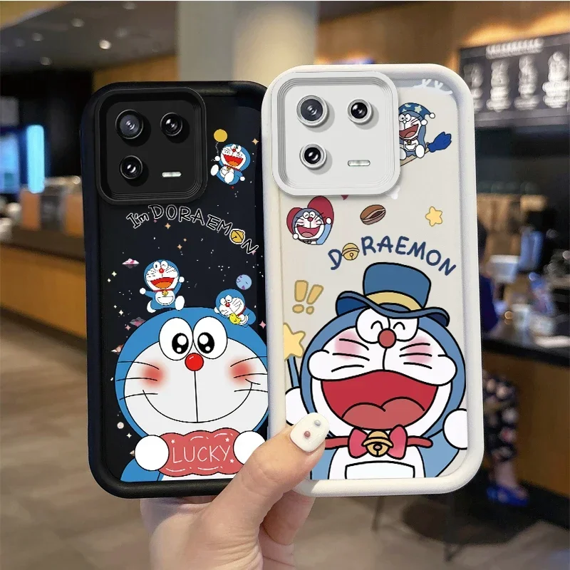 Doraemon-funda de teléfono para XIAOMI 14, 13, 12, 11 T Pro, 13, 12, 11 Lite, Poco F6, F5, X5, X3 Pro, NFC, Linda funda de teléfono de dibujos animados antideslizante - imagen 3