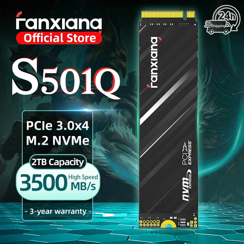 Fanxiang S501Q M.2 SSD disco duro 512GB 1TB 2TB 3500MB/s NVMe M2 SSD 512GB PCIe 3,0 unidad interna de estado sólido para ordenador portátil de escritorio - imagen 2