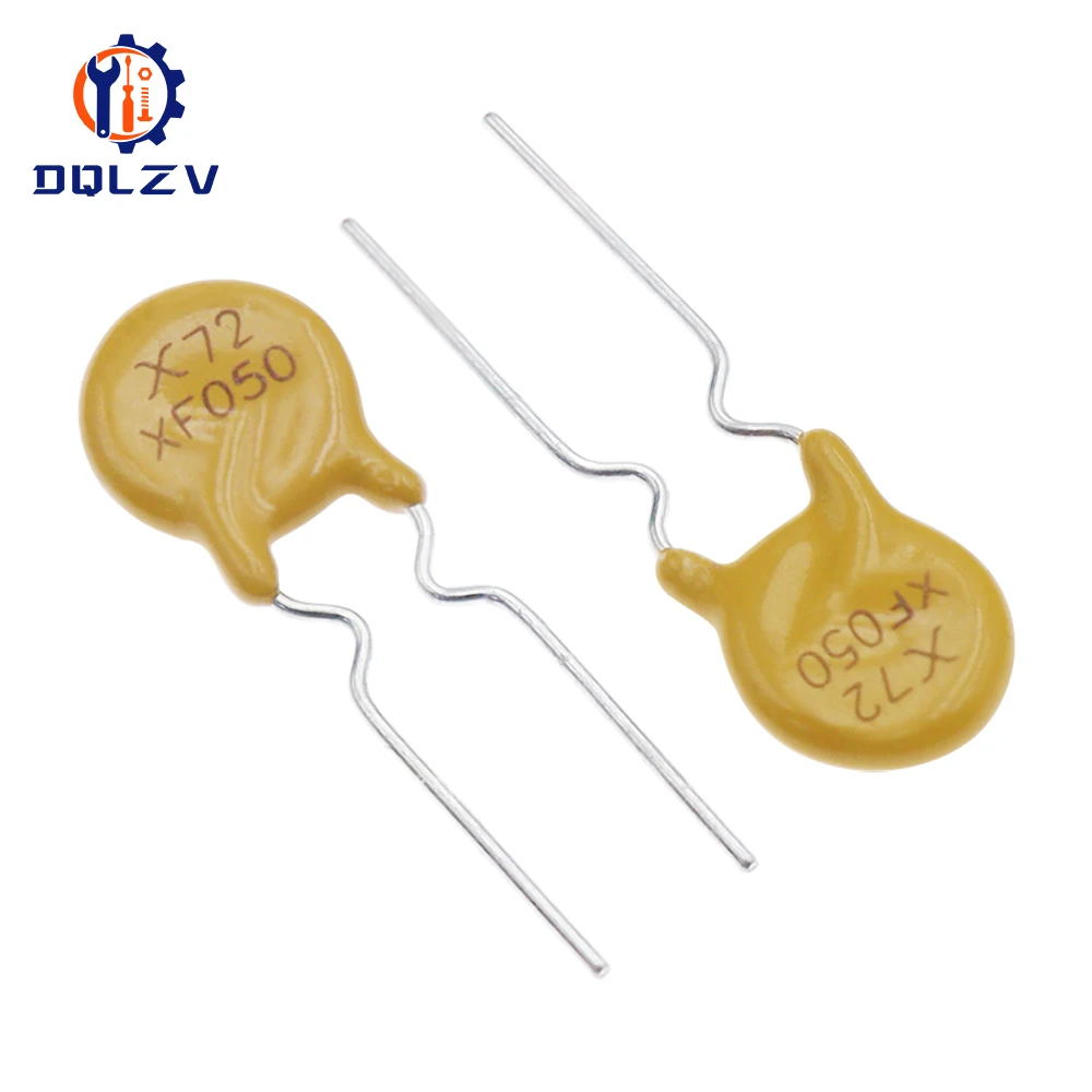 Fusible Reajustable PPTC RXEF050 XF050 72V 0.5A 500MA Paso 5mm