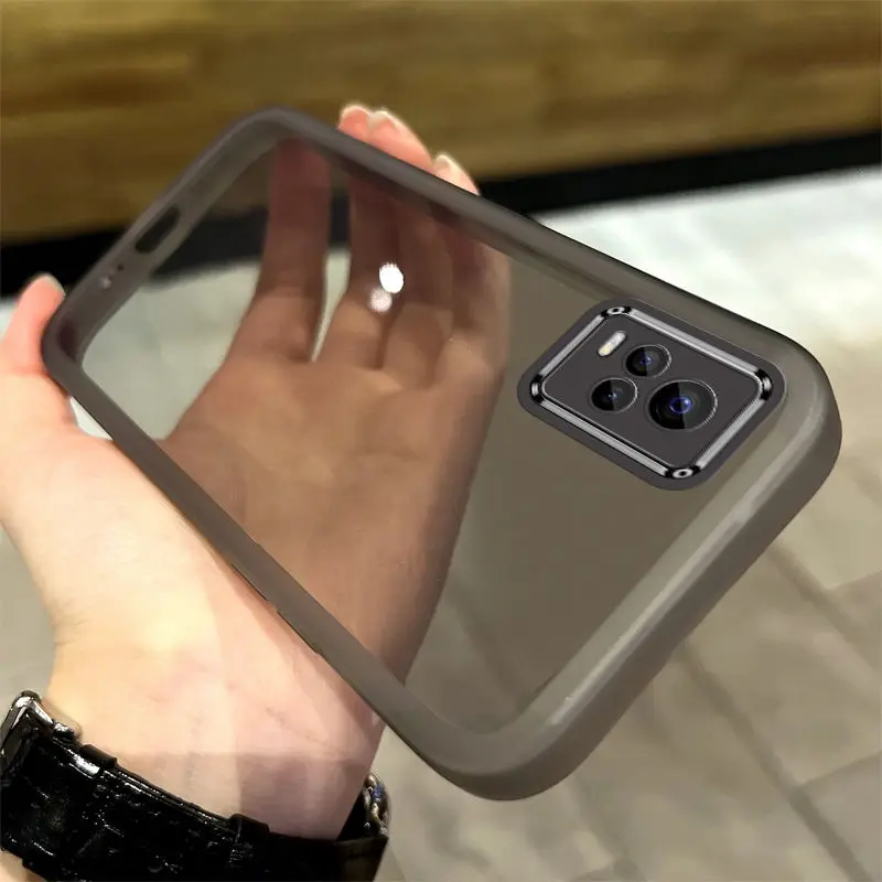 Para Vivo V20 funda vivo V21e 4G funda de teléfono vivo V21e funda Vivo Y73 2021 cubierta transparente Protector de cámara cubierta de lente - imagen 2