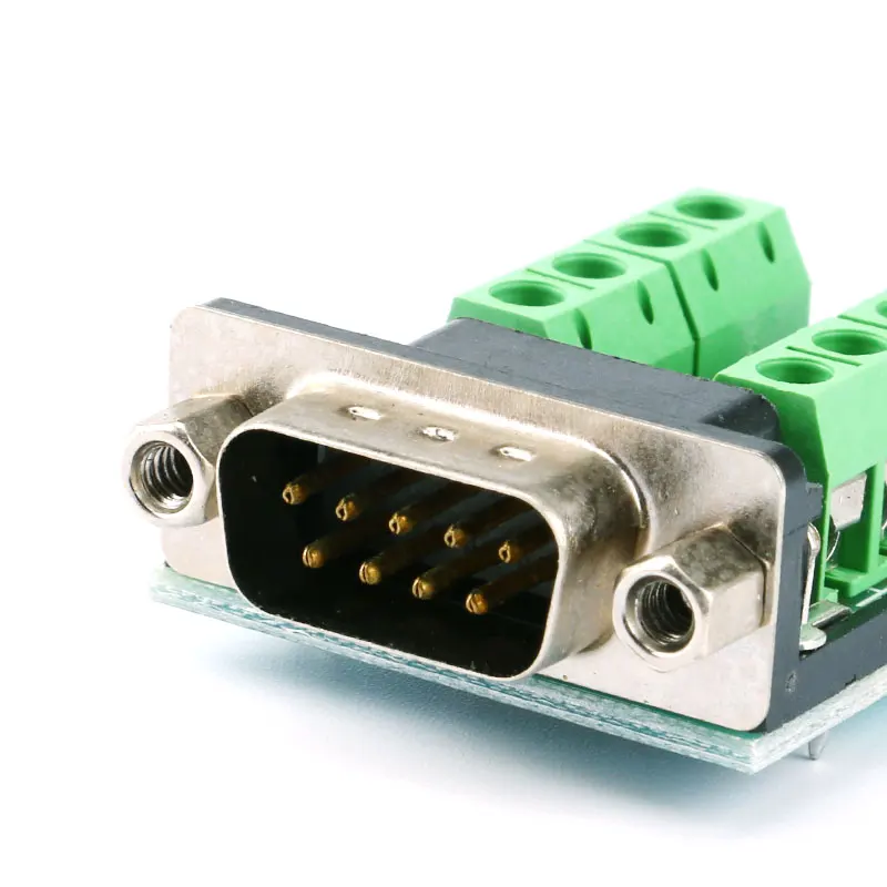 Adaptador de conector macho y hembra DB9, Terminal de tornillo de 9 pines y 9 orificios, placa de conversión RS232 RS485, convertidor DR9 COM D-SUB, 1-10 Uds. - imagen 4