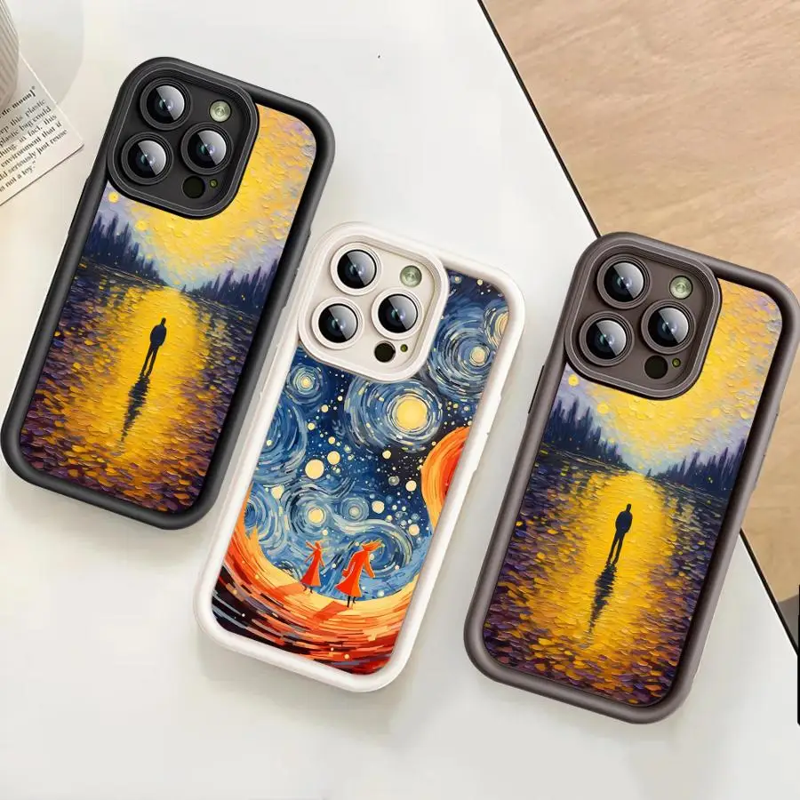 Funda de teléfono Van Gogh para Apple iPhone 13 15 16 Pro Max 14 13 Pro 11 12 7 8 Plus XS MAX XR 14 Plus TPU cubierta suave - imagen 2