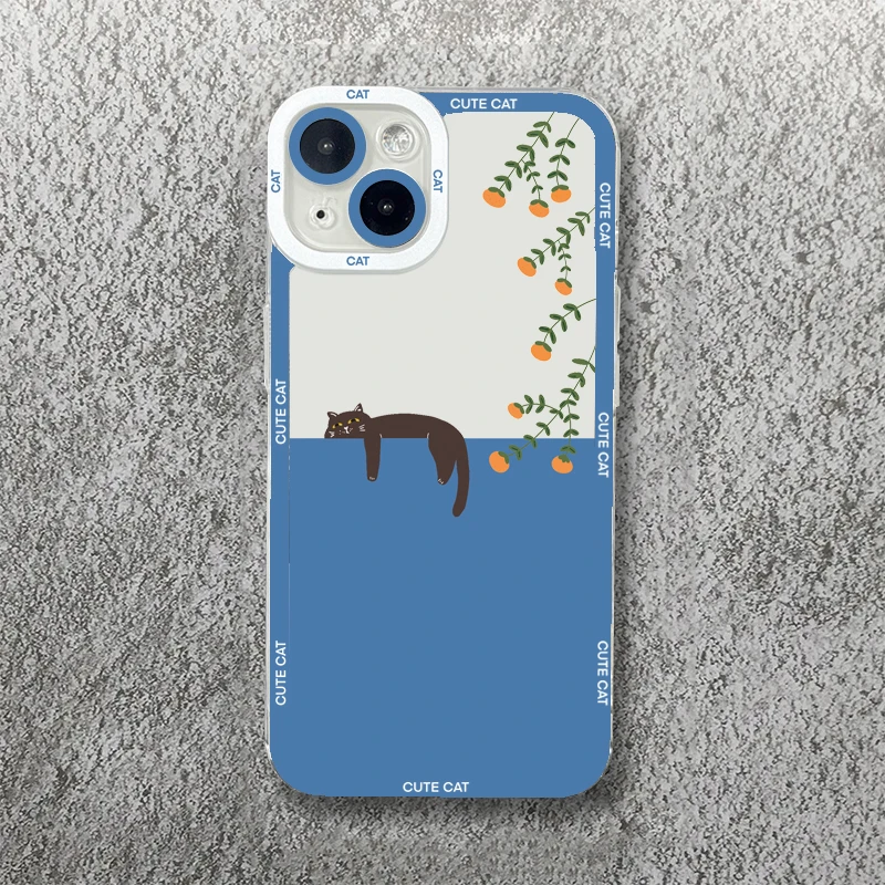 Funda para Xiaomi 14 fundas Poco X5 Pro 5G funda bonita de gato para Xiaom Mi 13 12 11 Lite 13T 12T 12X Poco F5 X3 Pro F3 cubierta transparente - imagen 2