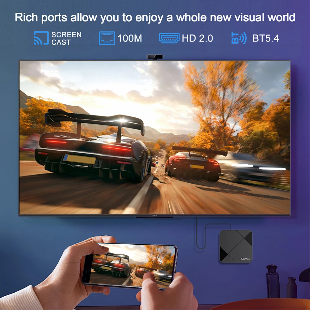 Android 14 Smart TV Box RK3518 Quad Core 4K HD TV Media Player Control remoto por voz Asistente de ratón - imagen 3